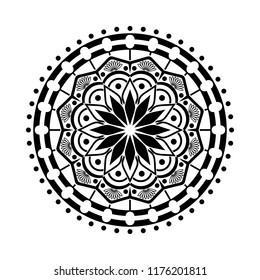 Flower Mandala. Round Circular ornament pattern vector. vintage decorative element. Islam, Arabic, Indian, ottoman motifs.
