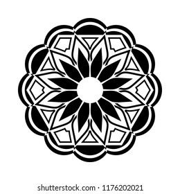 Flower Mandala. Round Circular ornament pattern vector. vintage decorative element. Islam, Arabic, Indian, ottoman motifs.