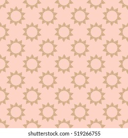 Flower mandala seamless pattern for cards, invitations and coloring book. Boho style vector illustration
