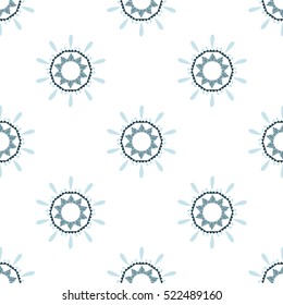 Flower mandala seamless pattern for cards, invitations and coloring book. Boho style vector illustration