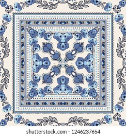 Flower Mandala seamless pattern. Ethnic Oriental Circle Ornament. Islam, Arabic, Indian, ottoman motifs