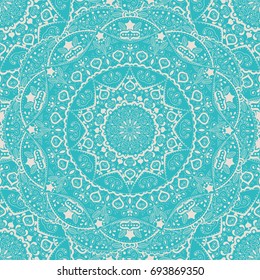 Flower Mandala seamless pattern. Vintage lace background. Decorative elements. Oriental pattern, vector illustration. Islam, Arabic, Indian, turkish, pakistan, chinese, ottoman motifs