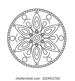 Flower Mandala Simple Design 02