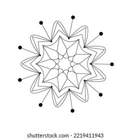 Flor Mandala Diseño sencillo 03