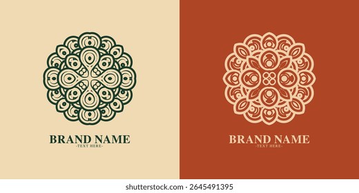 Flower Mandala Style Minimalist Logo Template