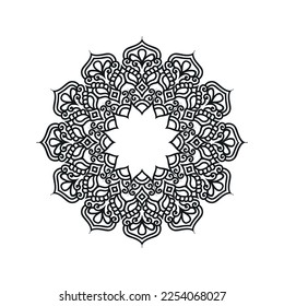 Blumenmandala, Vektorgrafiken. Mandala-Kunsthintergrund