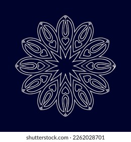 Blumenmandala, Vektorgrafiken. Mandala-Kunsthintergrund