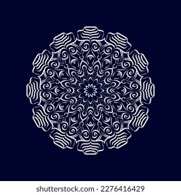 Flower mandala vector designs. Mandala art background