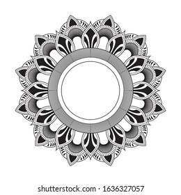 flower mandala vector illustration, vector mandala.