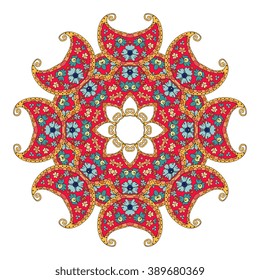 Flower Mandala.  Vector illustration.