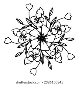 flower mandala vector illustration for coloring pages book