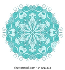 Flower mandala vector illustration. Vintage decorative elements. Oriental pattern. Islam, Arabic, Indian, turkish, pakistan, chinese, ottoman motifs