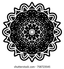 Flower mandala. Vector Ornament For Backgrounds, Logos, Stickers