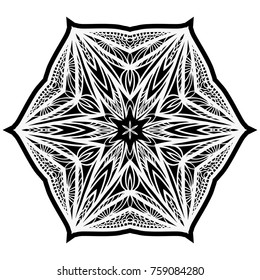 Flower mandala. Vector Ornament For Backgrounds, Logos, Stickers