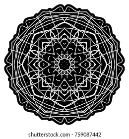 Flower mandala. Vector Ornament For Backgrounds, Logos, Stickers