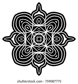 Flower mandala. Vector Ornament For Backgrounds, Logos, Stickers