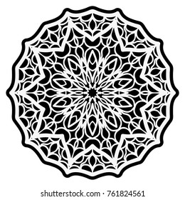 Flower mandala. Vector Ornament For Backgrounds, Logos, Stickers