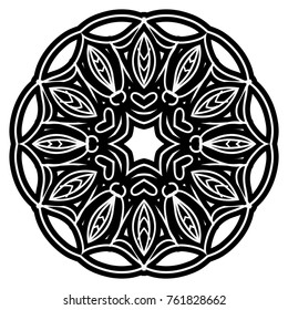 Flower mandala. Vector Ornament For Backgrounds, Logos, Stickers