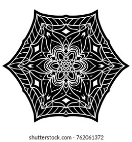 Flower mandala. Vector Ornament For Backgrounds, Logos, Stickers