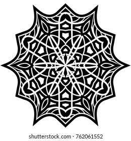 Flower mandala. Vector Ornament For Backgrounds, Logos, Stickers