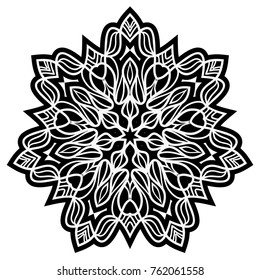 Flower mandala. Vector Ornament For Backgrounds, Logos, Stickers
