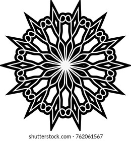 Flower mandala. Vector Ornament For Backgrounds, Logos, Stickers