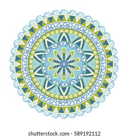 Flower mandala in vector. Perfect for wedding invitation and yoga card template.