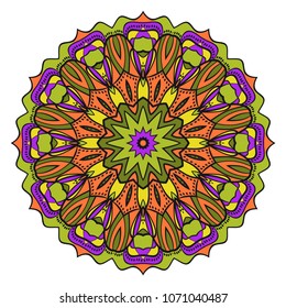 Flower mandala. Very printable decorative elements. Vector illustration for design.