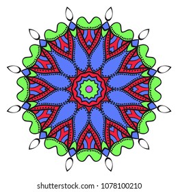 Flower mandala. Very printable decorative elements. Vector illustration for design.