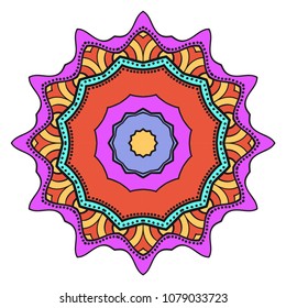 Flower mandala. Very printable decorative elements. Vector illustration for design.