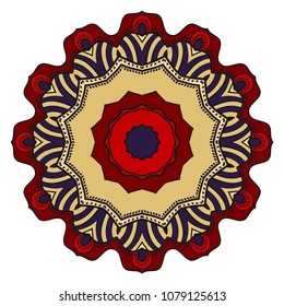 Flower mandala. Very printable decorative elements. Vector illustration for design.