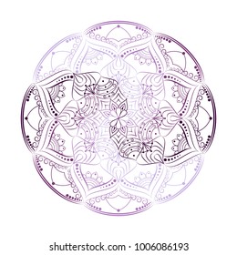 Flower Mandala. Vintage decorative elements. Oriental pattern, v