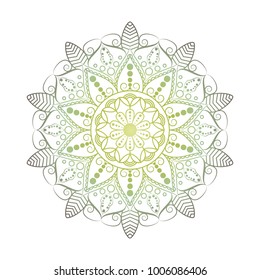 Flower Mandala. Vintage decorative elements. Oriental pattern, vector illustration. Islam, Arabic, Indian, moroccan,spain, turkish, pakistan, chinese, mystic, ottoman motifs. Coloring book page
