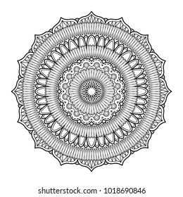 Flower Mandala. Vintage decorative elements. Oriental pattern, vector illustration.