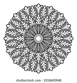 Flower Mandala. Vintage decorative elements. Oriental pattern, vector illustration.