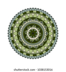 Flower Mandala. Vintage decorative elements. Oriental pattern, vector illustration. Islam, Arabic, Indian, moroccan,spain, turkish, pakistan, chinese, mystic, ottoman motifs. Coloring book page