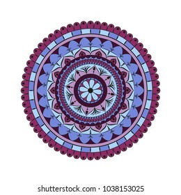 Flower Mandala. Vintage decorative elements. Oriental pattern, vector illustration. Islam, Arabic, Indian, moroccan,spain, turkish, pakistan, chinese, mystic, ottoman motifs. Coloring book page