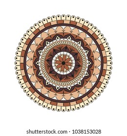 Flower Mandala. Vintage decorative elements. Oriental pattern, vector illustration. Islam, Arabic, Indian, moroccan,spain, turkish, pakistan, chinese, mystic, ottoman motifs. Coloring book page