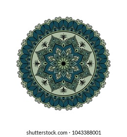 Flower Mandala. Vintage decorative elements. Oriental pattern, vector illustration. Islam, Arabic, Indian, moroccan,spain, turkish, pakistan, chinese, mystic, ottoman motifs. Coloring book page