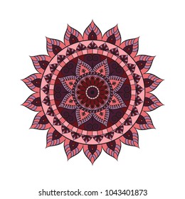 Flower Mandala. Vintage decorative elements. Oriental pattern, vector illustration. Islam, Arabic, Indian, moroccan,spain, turkish, pakistan, chinese, mystic, ottoman motifs. Coloring book page