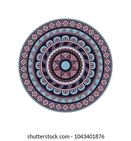Flower Mandala. Vintage decorative elements. Oriental pattern, vector illustration. Islam, Arabic, Indian, moroccan,spain, turkish, pakistan, chinese, mystic, ottoman motifs. Coloring book page