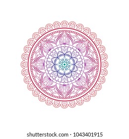 Flower Mandala. Vintage decorative elements. Oriental pattern, vector illustration. Islam, Arabic, Indian, moroccan,spain, turkish, pakistan, chinese, mystic, ottoman motifs. Coloring book page