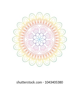 Flower Mandala. Vintage decorative elements. Oriental pattern, vector illustration. Islam, Arabic, Indian, moroccan,spain, turkish, pakistan, chinese, mystic, ottoman motifs. Coloring book page