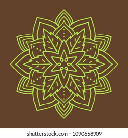 Flower Mandala. Vintage decorative elements. Oriental pattern, vector illustration. Islam, Arabic, Indian, moroccan,spain, turkish, pakistan, chinese, mystic, ottoman motifs. 