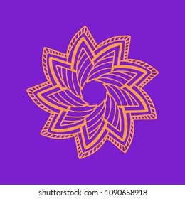 Flower Mandala. Vintage decorative elements. Oriental pattern, vector illustration. Islam, Arabic, Indian, moroccan,spain, turkish, pakistan, chinese, mystic, ottoman motifs. 
