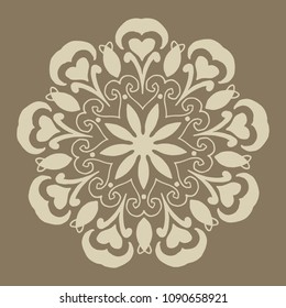 Flower Mandala. Vintage decorative elements. Oriental pattern, vector illustration. Islam, Arabic, Indian, moroccan,spain, turkish, pakistan, chinese, mystic, ottoman motifs. 