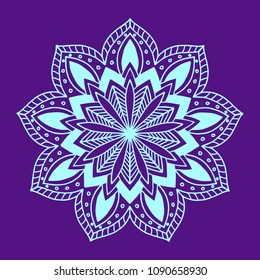 Flower Mandala. Vintage decorative elements. Oriental pattern, vector illustration. Islam, Arabic, Indian, moroccan,spain, turkish, pakistan, chinese, mystic, ottoman motifs. 