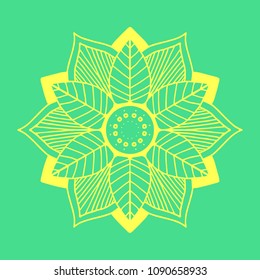 Flower Mandala. Vintage decorative elements. Oriental pattern, vector illustration. Islam, Arabic, Indian, moroccan,spain, turkish, pakistan, chinese, mystic, ottoman motifs. 