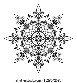 Flower Mandala, vintage decorative elements, vector illustration EPS10