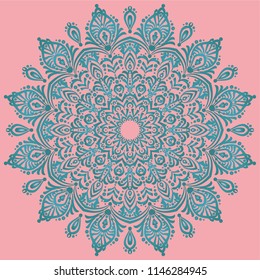 Аrabesque. Flower Mandala. Vintage decorative elements. Oriental pattern, vector illustration. Islam, Arabic, Indian, moroccan,spain, turkish, pakistan, chinese, mystic, ottoman motifs. Coloring book 